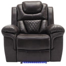 3 Pieces Recliner Sofa Sets Home Theater Seating Manual Recliner Chair With Center Console And LED Light Strip For Living Room by HouseOfZazla
