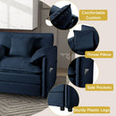 Modern Oversized Accent Chair, Comfy Single Sofa With Large Seat (Set of 2)