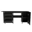 57.5" Foldable Sewing Machine Table with Storage & Casters