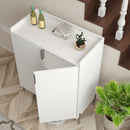 2 Door Wine Bar Cabinet With Adjustable Shelf, Soft-Closing Hinges, And High Feet - White by HouseOfZazla