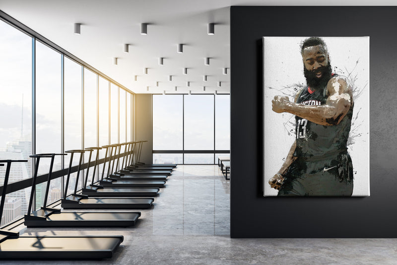 James Harden Poster Houston Rockets Basketball Painting Hand Made Posters Canvas Print Kids Wall Art Home Man Cave Gift Decor