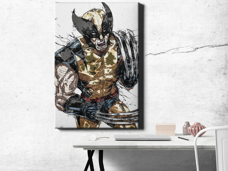 Wolverine Poster DC Superhero Comics Painting Hand Made Posters Canvas Print Kids Wall Art Man Cave Gift Home Decor