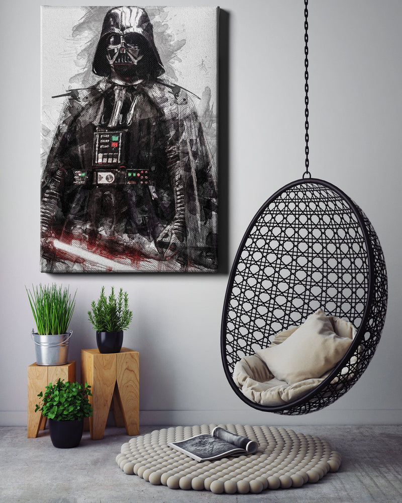 Darth Vader Poster Star Wars Movie Painting Hand Made Posters Canvas Print Kids Wall Art Man Cave Gift Home Decor