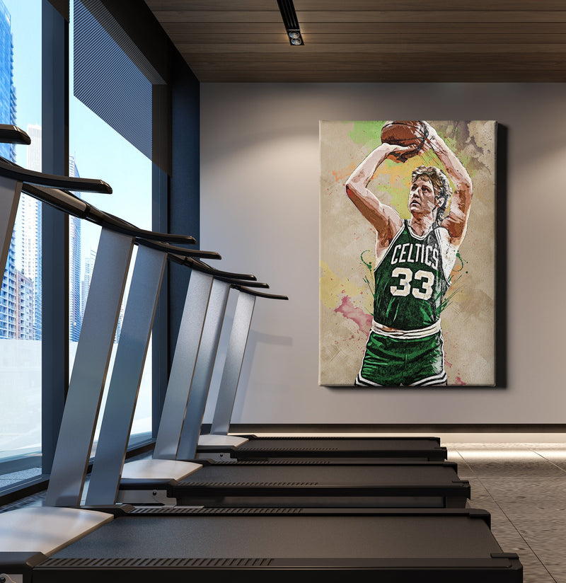 Larry Bird Poster Boston Celtics Basketball Painting Hand Made Posters Canvas Print Wall Kids Art Man Cave Gift Home Decor