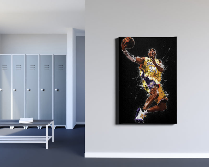 Kobe Bryant Dunk Poster Los Angeles Lakers Basketball Painting Hand Made Posters Canvas Print Kids Wall Art Man Cave Gift Home Decor