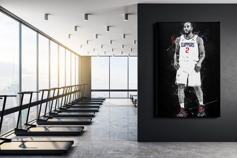 Kawhi Leonard Poster Los Angeles Clippers Basketball Painting Hand Made Posters Canvas Print Kids Wall Art Man Cave Gift Home Decor