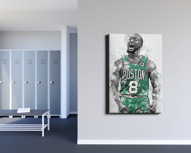 Kemba Walker Poster Boston Celtics Basketball Hand Made Posters Canvas Print Wall Art Home Decor