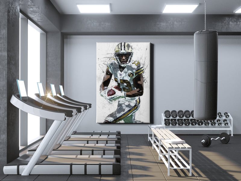 Michael Thomas Poster New Orleans Saints Football Hand Made Posters Canvas Print Wall Art Man Cave Gift Home Kids Decor