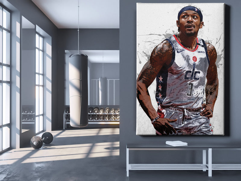 Bradley Beal Poster Washington Wizards Basketball Painting Hand Made Posters Canvas Print Wall Kids Art Man Cave Gift Home Decor