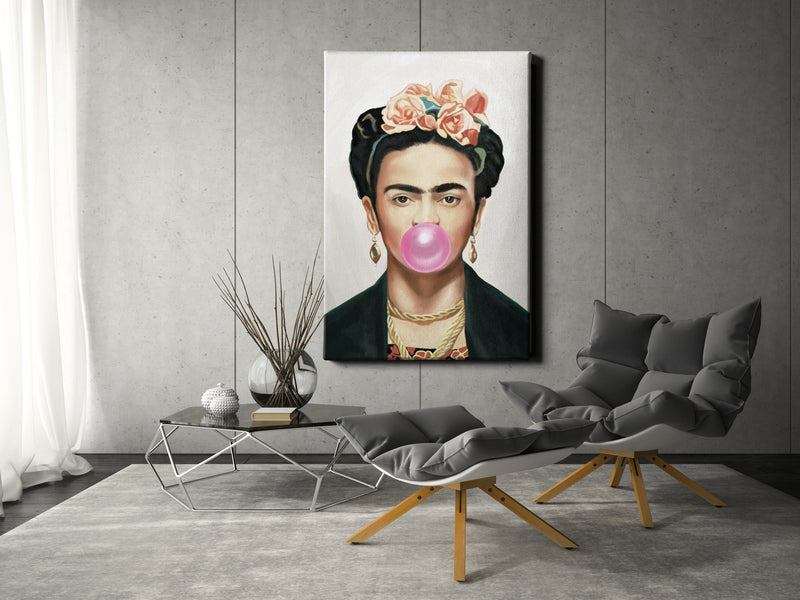 Frida Kahlo Gum Poster Painter Hand Made Posters Canvas Print Wall Art Home Decor