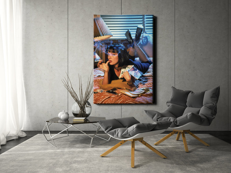 Pulp Fiction Uma Thurman Poster Movie Hand Made Posters Canvas Print Wall Art Home Decor