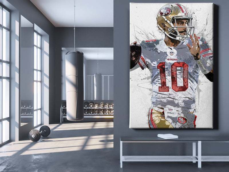 Jimmy Garoppolo Poster San Fransicso 49ers Football Hand Made Posters Canvas Print Kids Wall Art Home Man Cave Gift Decor