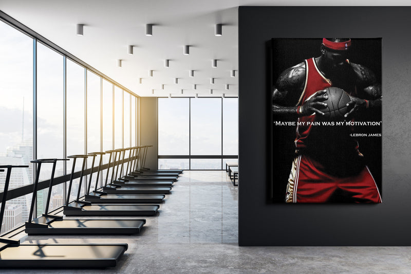 LeBron James Poster Cleveland Cavaliers Basketball Quote Hand Made Posters Canvas Print Wall Art Home Decor