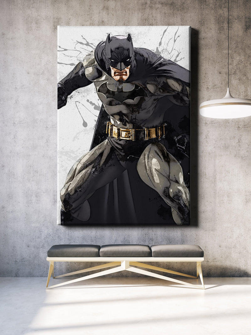 Batman Poster DC Superhero Comics Painting Hand Made Posters Canvas Print Kids Wall Art Man Cave Gift Home Decor