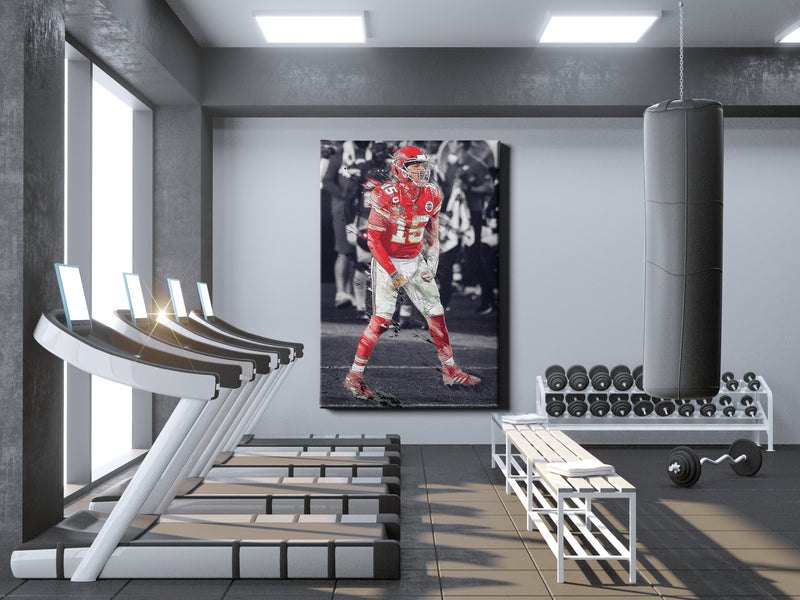 Patrick Mahomes Celebration Poster Kansas City Chiefs Football Hand Made Posters Canvas Print Kids Wall Art Man Cave Gift Home Decor