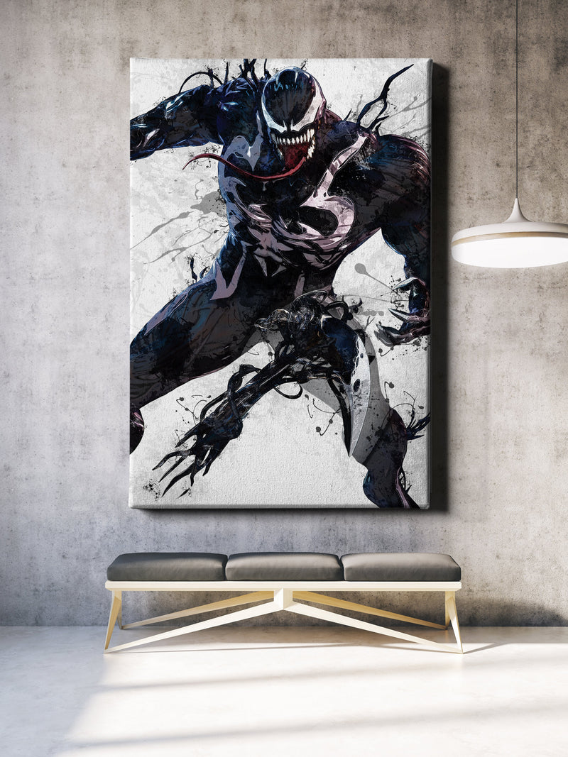 Venom Poster Marvel Superhero Comics Painting Hand Made Posters Canvas Print Kids Wall Art Man Cave Gift Home Decor