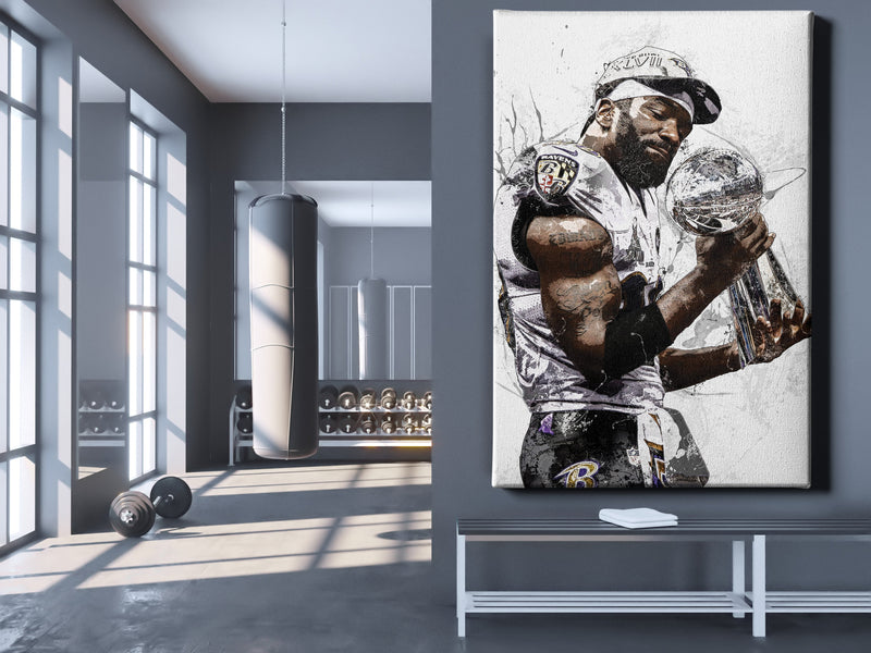 Ed Reed Poster Baltimore Ravens Football Hand Made Posters Canvas Print Kids Wall Art Home Man Cave Gift Decor