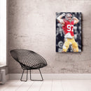 Nick Bosa Canvas Art – 49ers NFL Celebration Wall Decor