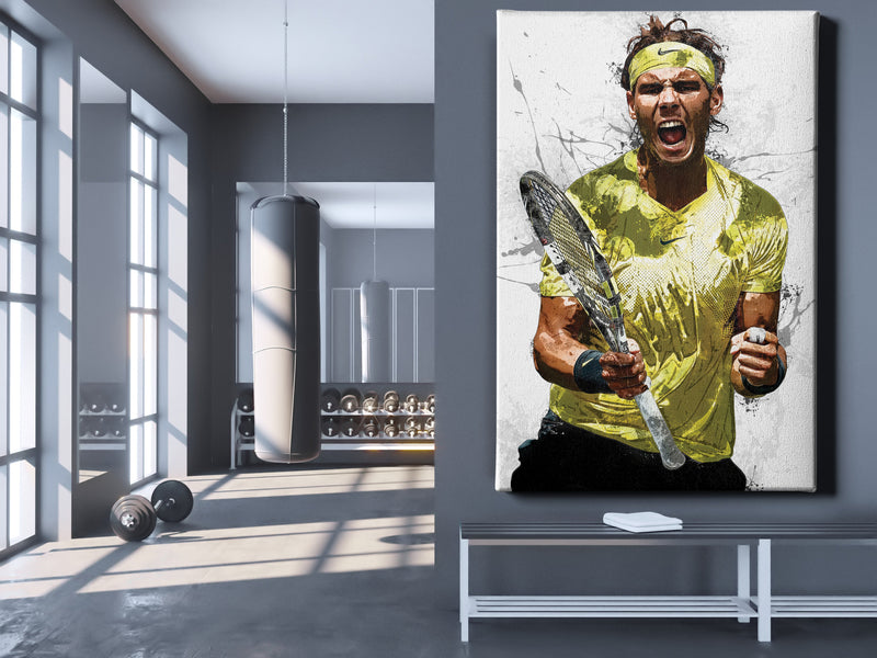 Rafael Nadal Poster Tennis player  Hand Made Posters Canvas Print Kids Wall Art Man Cave Gift Home Decor