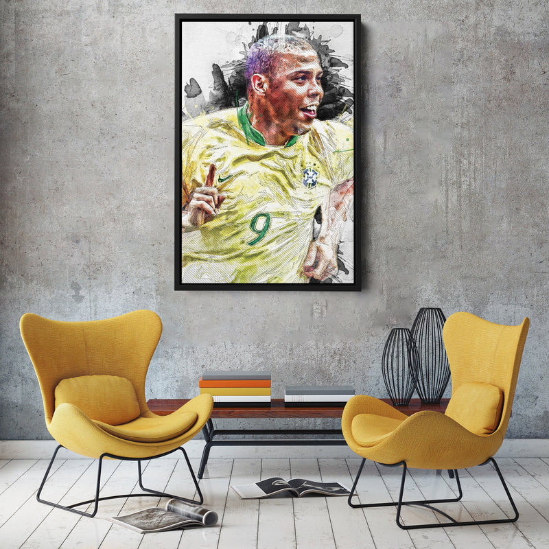 Ronaldo Poster Real Madrid Soccer Painting Hand Made Posters Canvas Print Kids Wall Art Man Cave Gift Home Decor