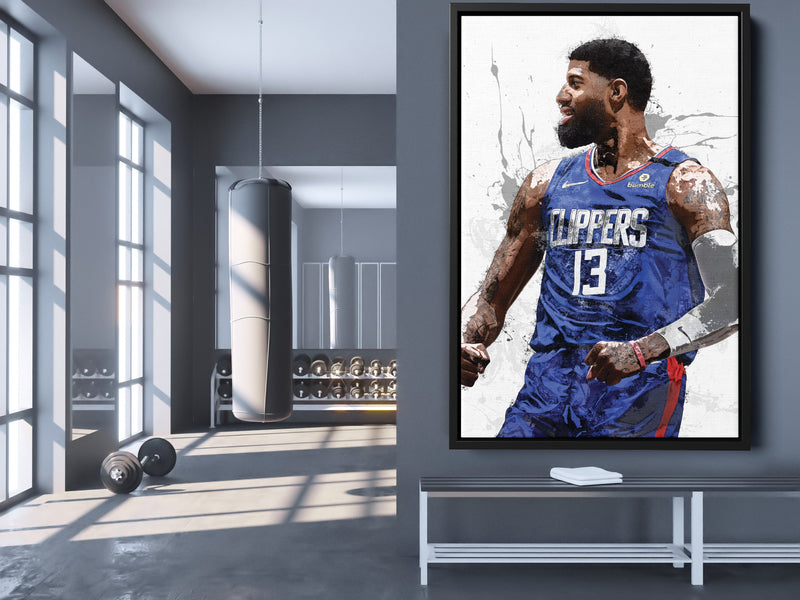 Paul George Poster Los Angeles Clippers Basketball Painting Hand Made Posters Canvas Print Kids Wall Art Man Cave Gift Home Decor