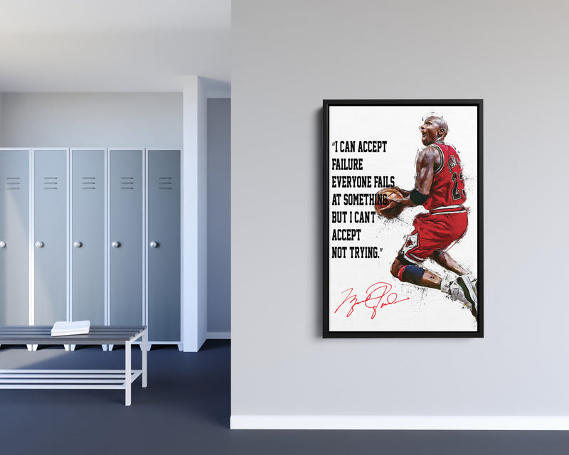 Michael Jordan Poster Chicago Bulls quote Basketball Hand Made Posters Canvas Print Wall Art Home Decor