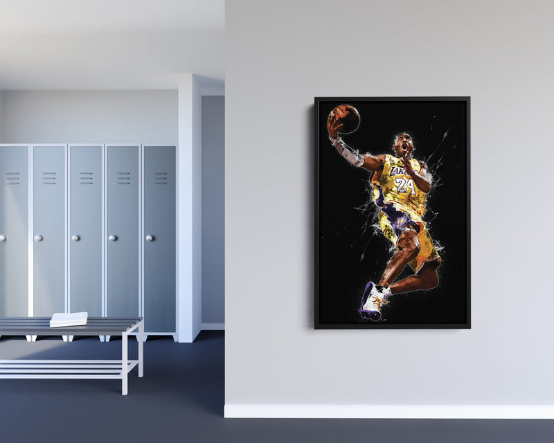 Kobe Bryant Dunk Poster Los Angeles Lakers Basketball Painting Hand Made Posters Canvas Print Kids Wall Art Man Cave Gift Home Decor