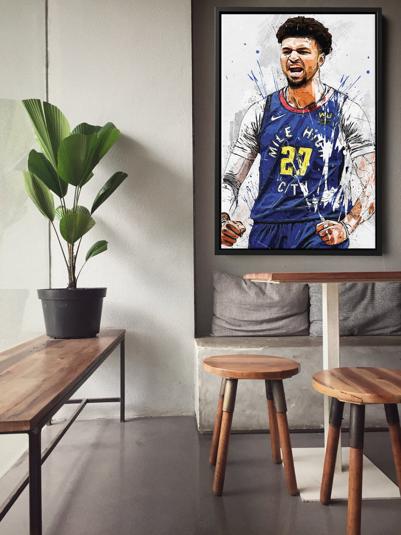 Jamal Murray Poster Denver Nuggets Basketball Hand Made Posters Canvas Print Wall Art Home Decor