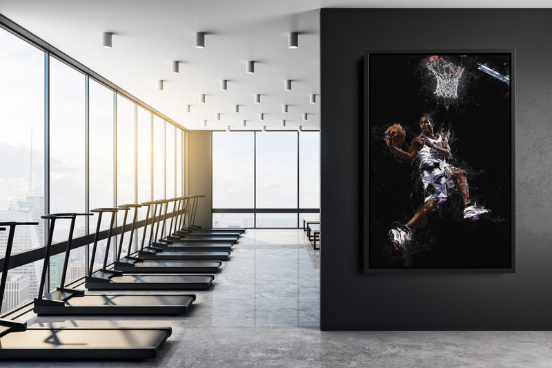 Allen Iverson vs Chicago Bulls Poster Philadelphia 76ers Basketball Hand Made Posters Canvas Print Wall Art Man Cave Gift Home Kids Decor