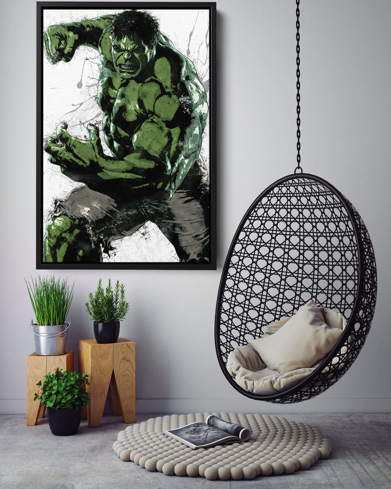 Hulk Poster Marvel Superhero Comics Painting Hand Made Posters Canvas Print Kids Wall Art Man Cave Gift Home Decor