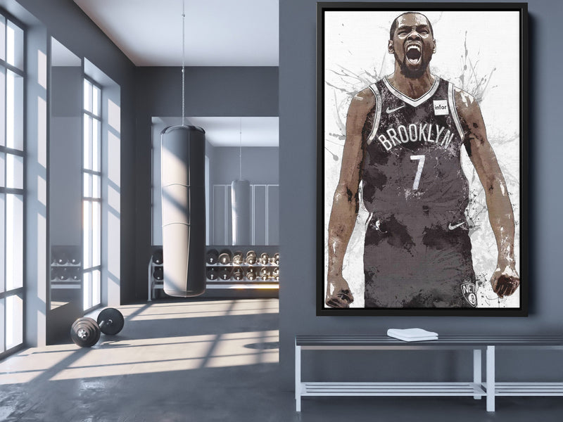 Kevin Durant Poster Brooklyn Nets Basketball Painting Hand Made Posters Canvas Print Kids Wall Art Man Cave Gift Home Decor