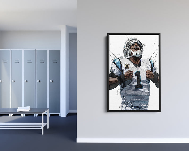 Cam Newton Poster Carolina Panthers Football Hand Made Posters Canvas Print Kids Wall Art Home Man Cave Gift Decor