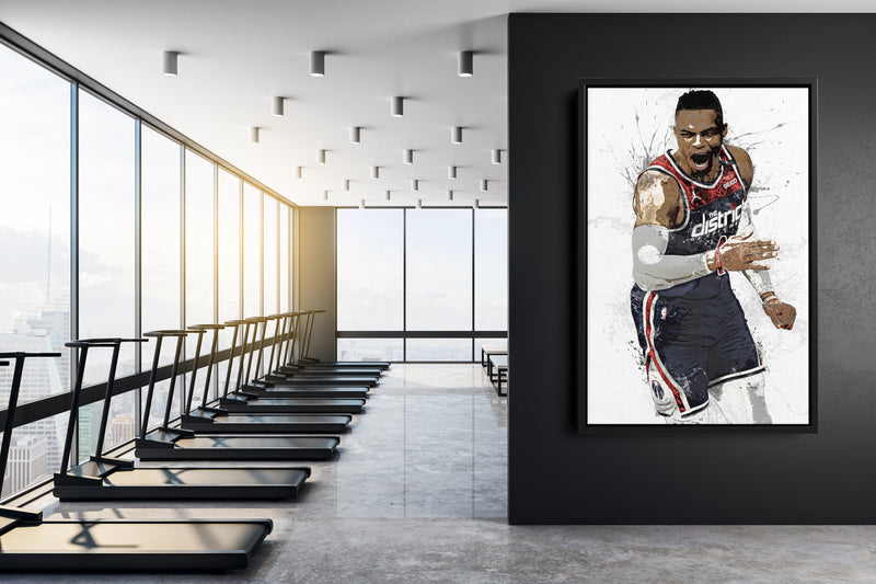 Russell Westbrook Poster Washington Wizards Basketball Painting Hand Made Posters Canvas Print Kids Wall Art Man Cave Gift Home Decor