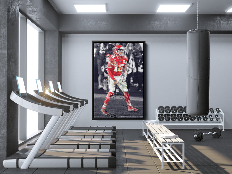 Patrick Mahomes Celebration Poster Kansas City Chiefs Football Hand Made Posters Canvas Print Kids Wall Art Man Cave Gift Home Decor