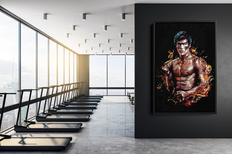 Bruce Lee Poster Actor Mixed Martial Arts Painting Hand Made Posters Canvas Print Wall Art Man Cave Gift Home Decor