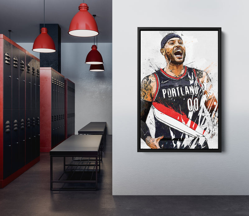 Carmelo Anthony Poster Portland Trail Blazers Basketball Hand Made Posters Canvas Print Wall Art Home Decor