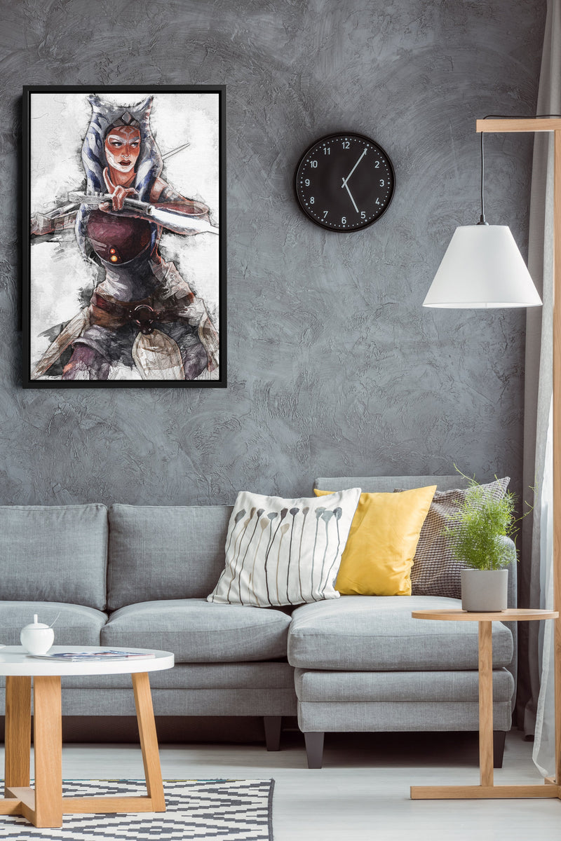 Ahsoka Tano Poster Star Wars Painting Hand Made Posters Canvas Print Kids Wall Art Man Cave Gift Home Decor