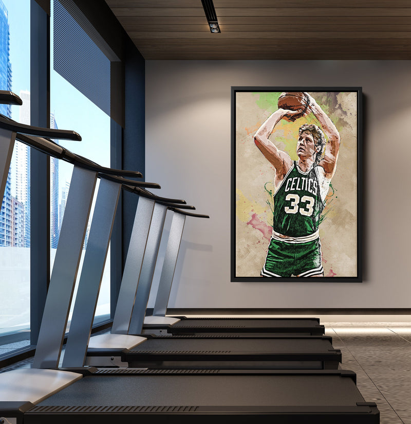 Larry Bird Poster Boston Celtics Basketball Painting Hand Made Posters Canvas Print Wall Kids Art Man Cave Gift Home Decor