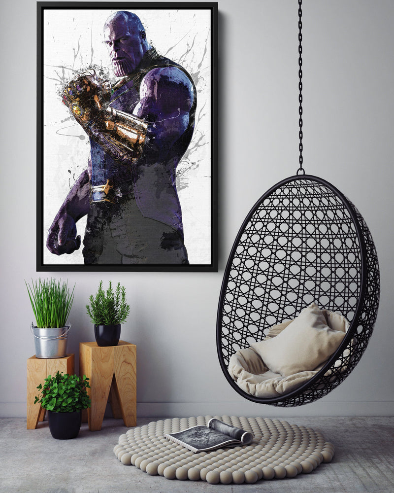 Thanos Poster Marvel Superhero Comics Painting Hand Made Posters Canvas Print Kids Wall Art Man Cave Gift Home Decor