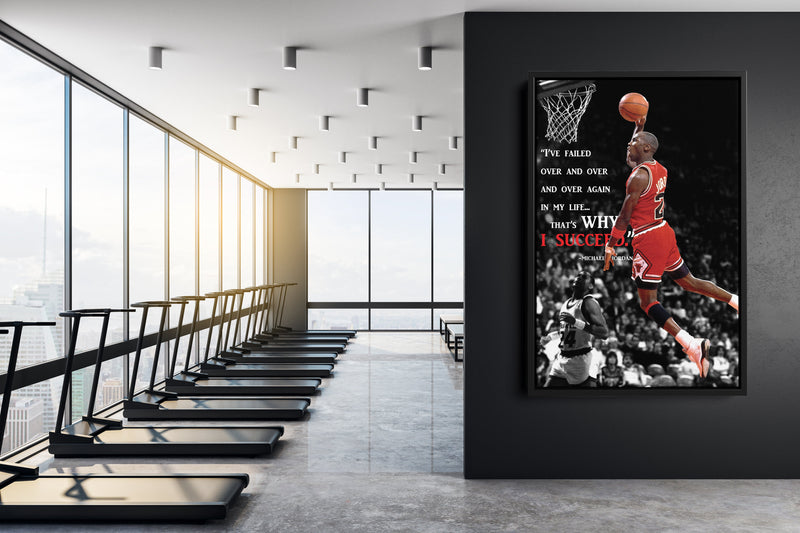 Michael Jordan Quote Poster Chicago Bulls Basketball Hand Made Posters Canvas Print Wall Art Home Decor