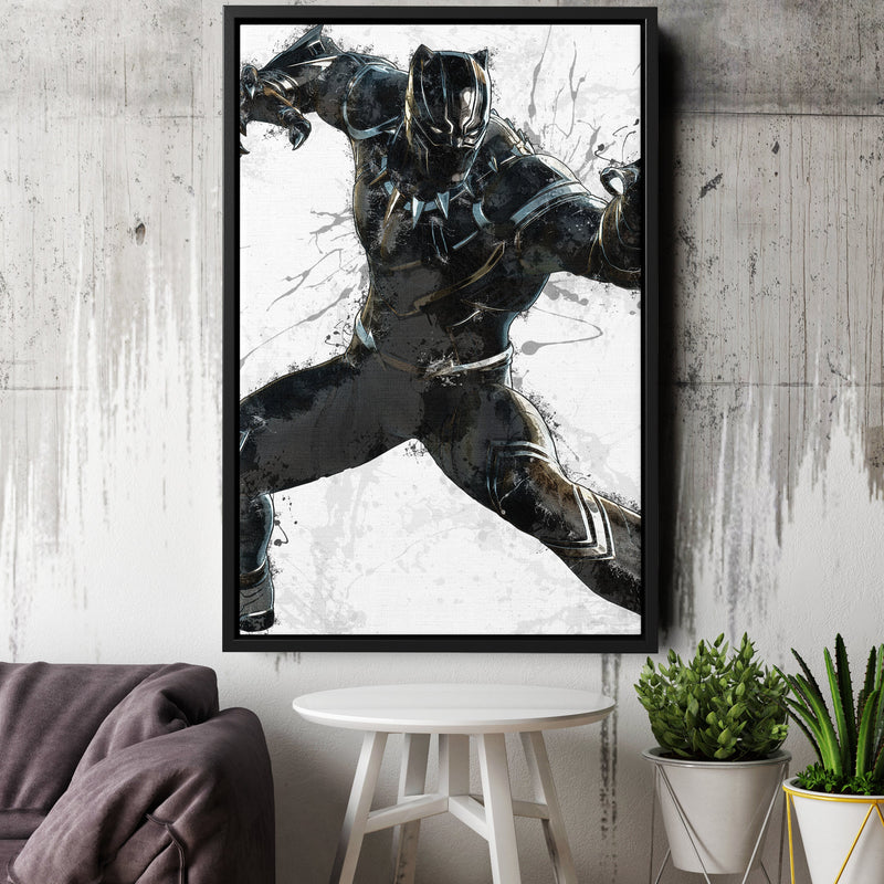 Black Panther Poster Marvel Superhero Comics Painting Hand Made Posters Canvas Print Kids Wall Art Man Cave Gift Home Decor