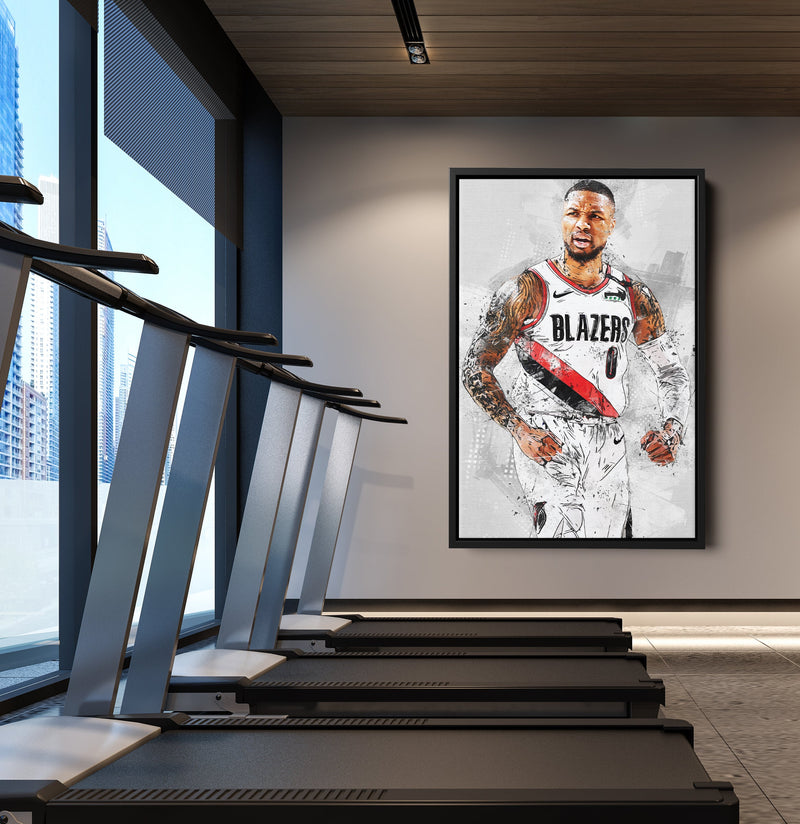 Damian Lillard poster Portland Trail Blazers Basketball Hand Made Posters Canvas Print Wall Art Home Decor