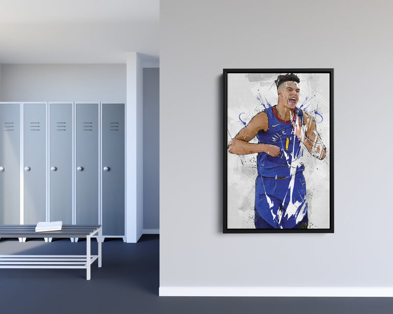 Michael Porter Jr. Poster Denver Nuggets Basketball Painting Hand Made Posters Canvas Print Wall Art Home Man Cave Gift Decor