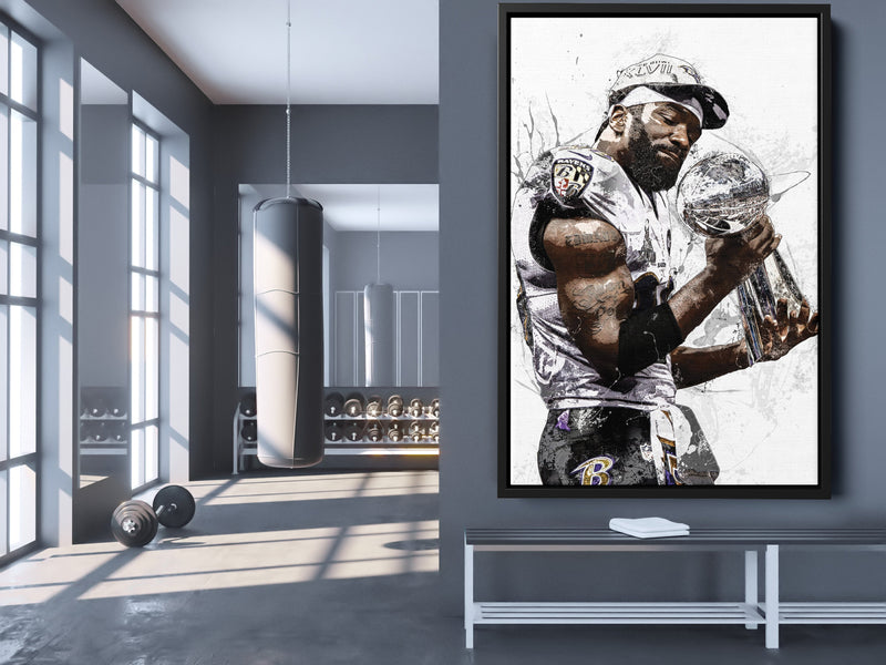 Ed Reed Poster Baltimore Ravens Football Hand Made Posters Canvas Print Kids Wall Art Home Man Cave Gift Decor