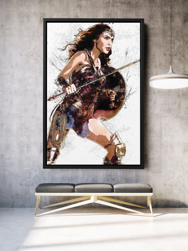 Wonderwoman Poster Marvel Superhero Comics Painting Hand Made Posters Canvas Print Kids Wall Art Man Cave Gift Home Decor