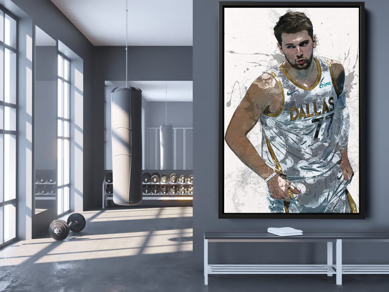 Luka Doncic Poster Dallas Mavericks Digital Painting  Basketball Hand Made Posters Canvas Print Kids Wall Art Man Cave Gift Home Decor