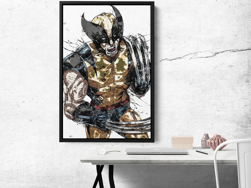 Wolverine Poster DC Superhero Comics Painting Hand Made Posters Canvas Print Kids Wall Art Man Cave Gift Home Decor