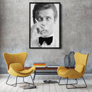 Roger Moore Canvas Art – James Bond Smoking Wall Decor