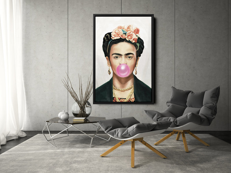 Frida Kahlo Gum Poster Painter Hand Made Posters Canvas Print Wall Art Home Decor