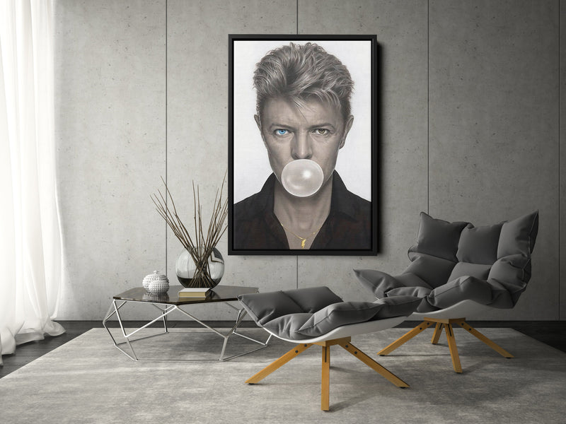 David Bowie Gum Poster Singer Hand Made Posters Framed Canvas Print Wall Art Home Decor